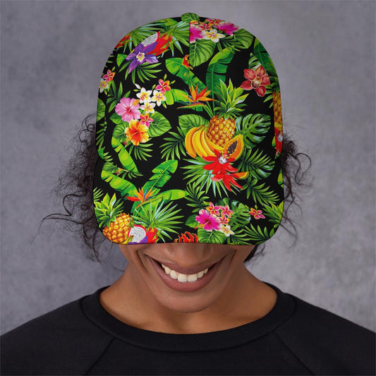 Tropical Hawaiian Fruits Pattern Print Baseball Cap