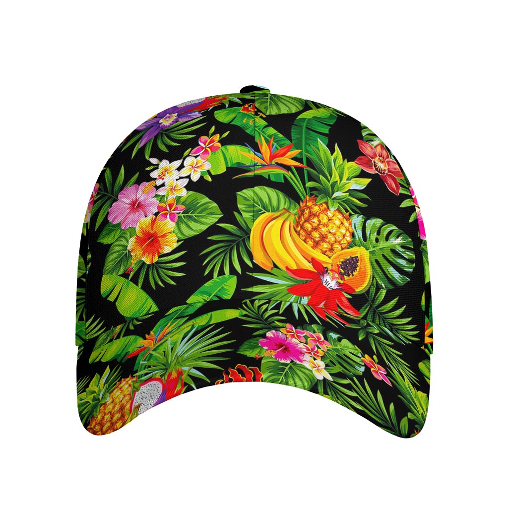 Tropical Hawaiian Fruits Pattern Print Baseball Cap