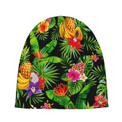 Tropical Hawaiian Fruits Pattern Print Beanie