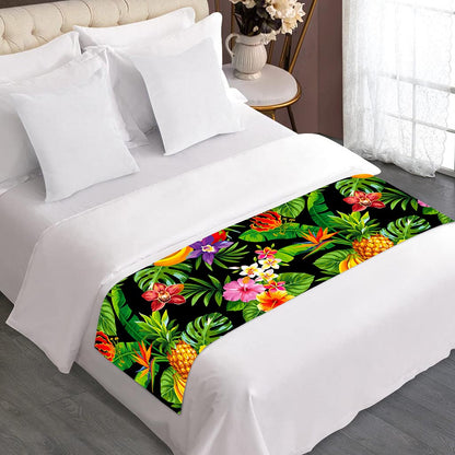 Tropical Hawaiian Fruits Pattern Print Bed Runner