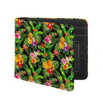 Tropical Hawaiian Fruits Pattern Print Bifold Wallet