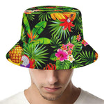 Tropical Hawaiian Fruits Pattern Print Bucket Hat