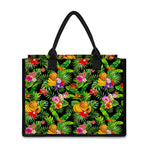Tropical Hawaiian Fruits Pattern Print Canvas Tote Bag