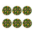 Tropical Hawaiian Fruits Pattern Print Coaster Set