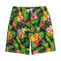 Tropical Hawaiian Fruits Pattern Print Cotton Shorts