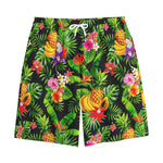 Tropical Hawaiian Fruits Pattern Print Cotton Shorts