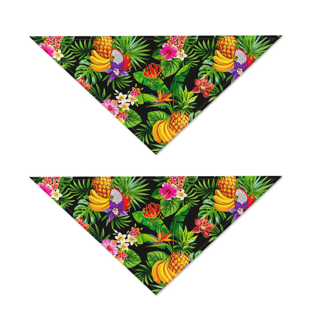 Tropical Hawaiian Fruits Pattern Print Dog Bandana