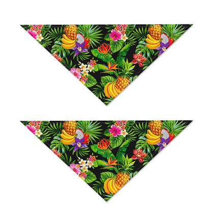 Tropical Hawaiian Fruits Pattern Print Dog Bandana