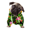 Tropical Hawaiian Fruits Pattern Print Dog Zip Up Hoodie