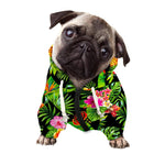 Tropical Hawaiian Fruits Pattern Print Dog Zip Up Hoodie