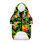 Tropical Hawaiian Fruits Pattern Print Dog Zip Up Hoodie