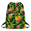 Tropical Hawaiian Fruits Pattern Print Drawstring Backpack