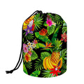 Tropical Hawaiian Fruits Pattern Print Drawstring Makeup Bag