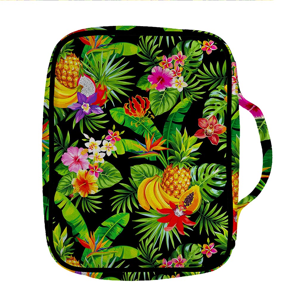 Tropical Hawaiian Fruits Pattern Print Front Pocket Bible Bag