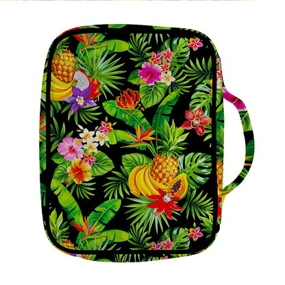 Tropical Hawaiian Fruits Pattern Print Front Pocket Bible Bag