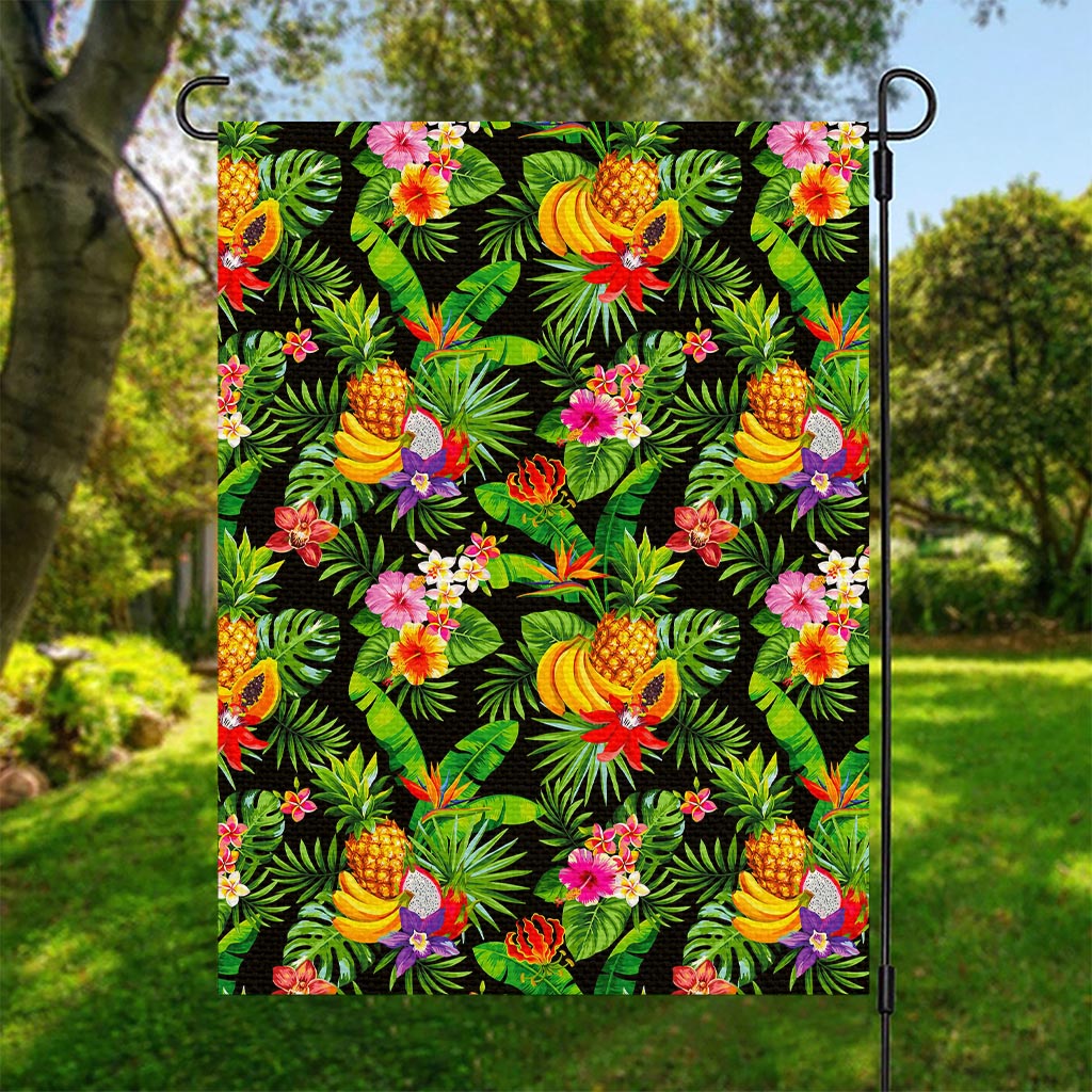 Tropical Hawaiian Fruits Pattern Print Garden Flag