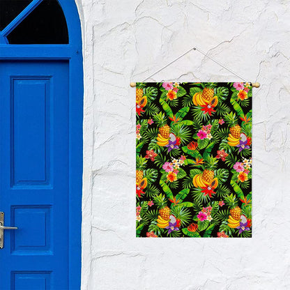 Tropical Hawaiian Fruits Pattern Print Garden Flag