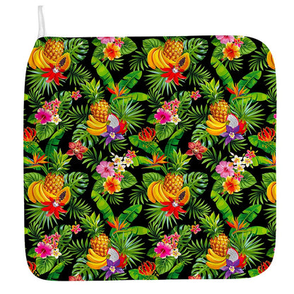 Tropical Hawaiian Fruits Pattern Print Hand Towel