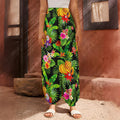 Tropical Hawaiian Fruits Pattern Print Harem Pants