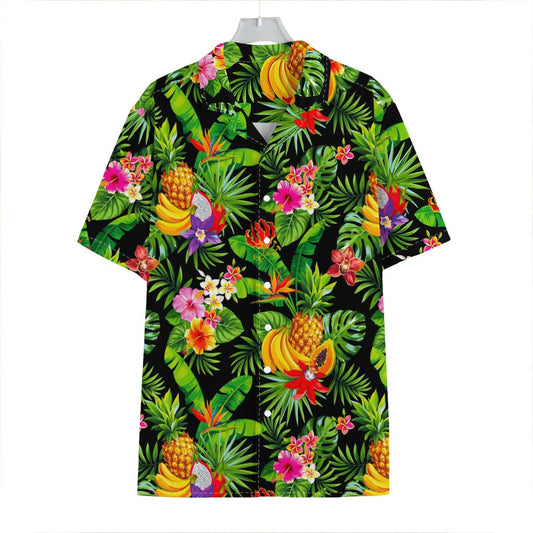 Tropical Hawaiian Fruits Pattern Print Hawaiian Shirt