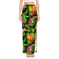 Tropical Hawaiian Fruits Pattern Print High Slit Maxi Skirt