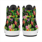Tropical Hawaiian Fruits Pattern Print High Top Leather Sneakers