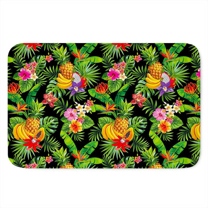 Tropical Hawaiian Fruits Pattern Print Indoor Door Mat