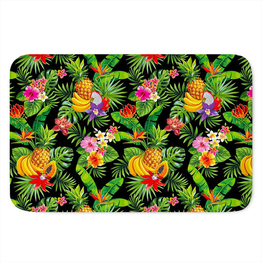 Tropical Hawaiian Fruits Pattern Print Indoor Door Mat