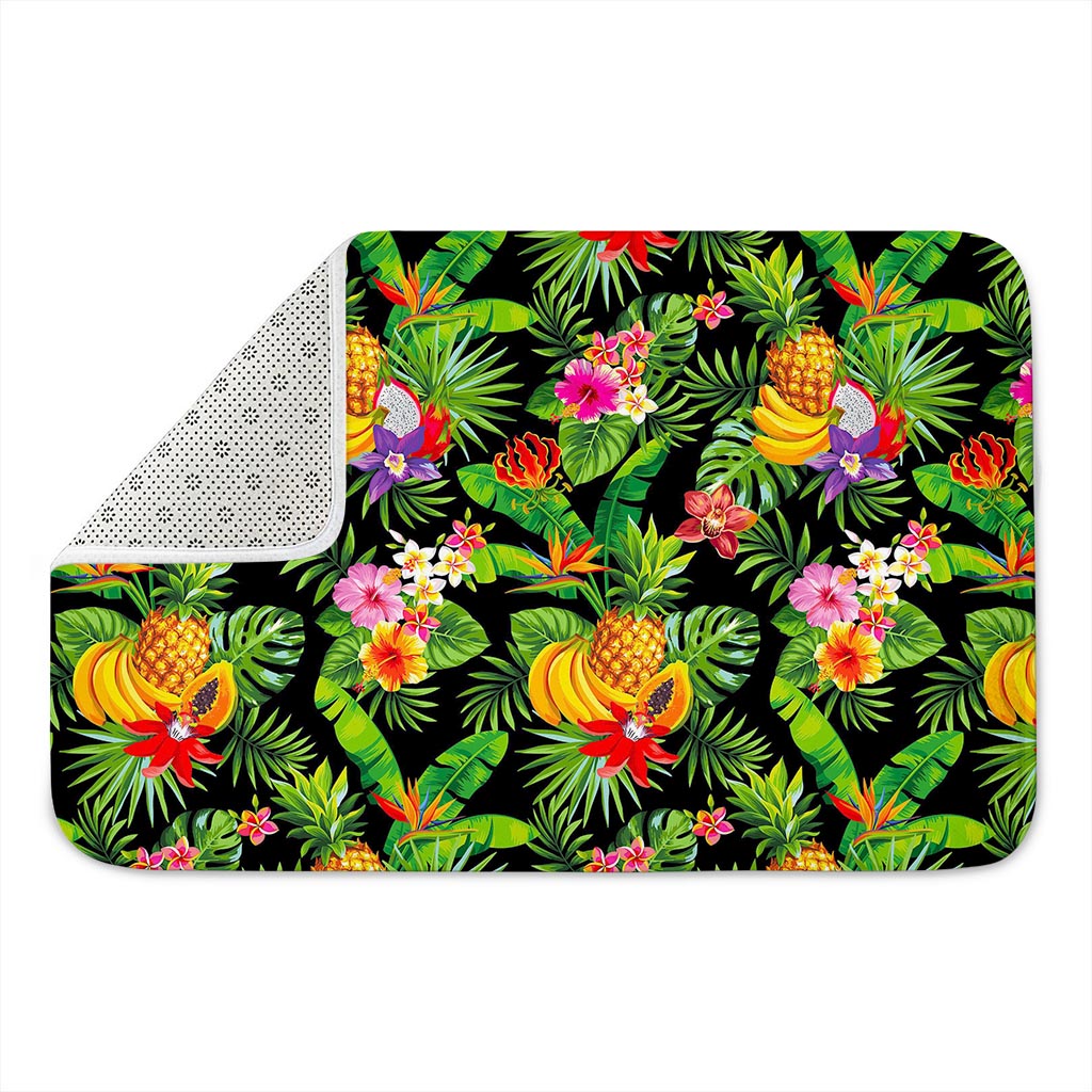 Tropical Hawaiian Fruits Pattern Print Indoor Door Mat