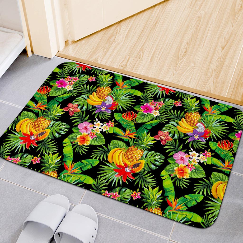 Tropical Hawaiian Fruits Pattern Print Indoor Door Mat