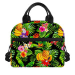 Tropical Hawaiian Fruits Pattern Print Insulated Lunch Bag