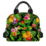 Tropical Hawaiian Fruits Pattern Print Insulated Lunch Bag