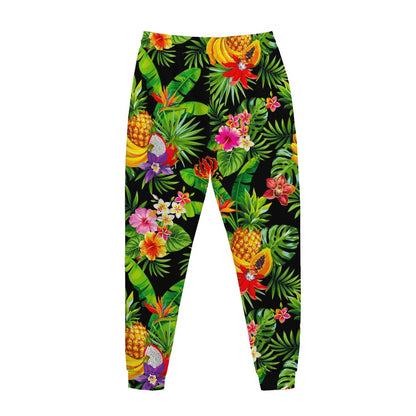 Tropical Hawaiian Fruits Pattern Print Jogger Pants