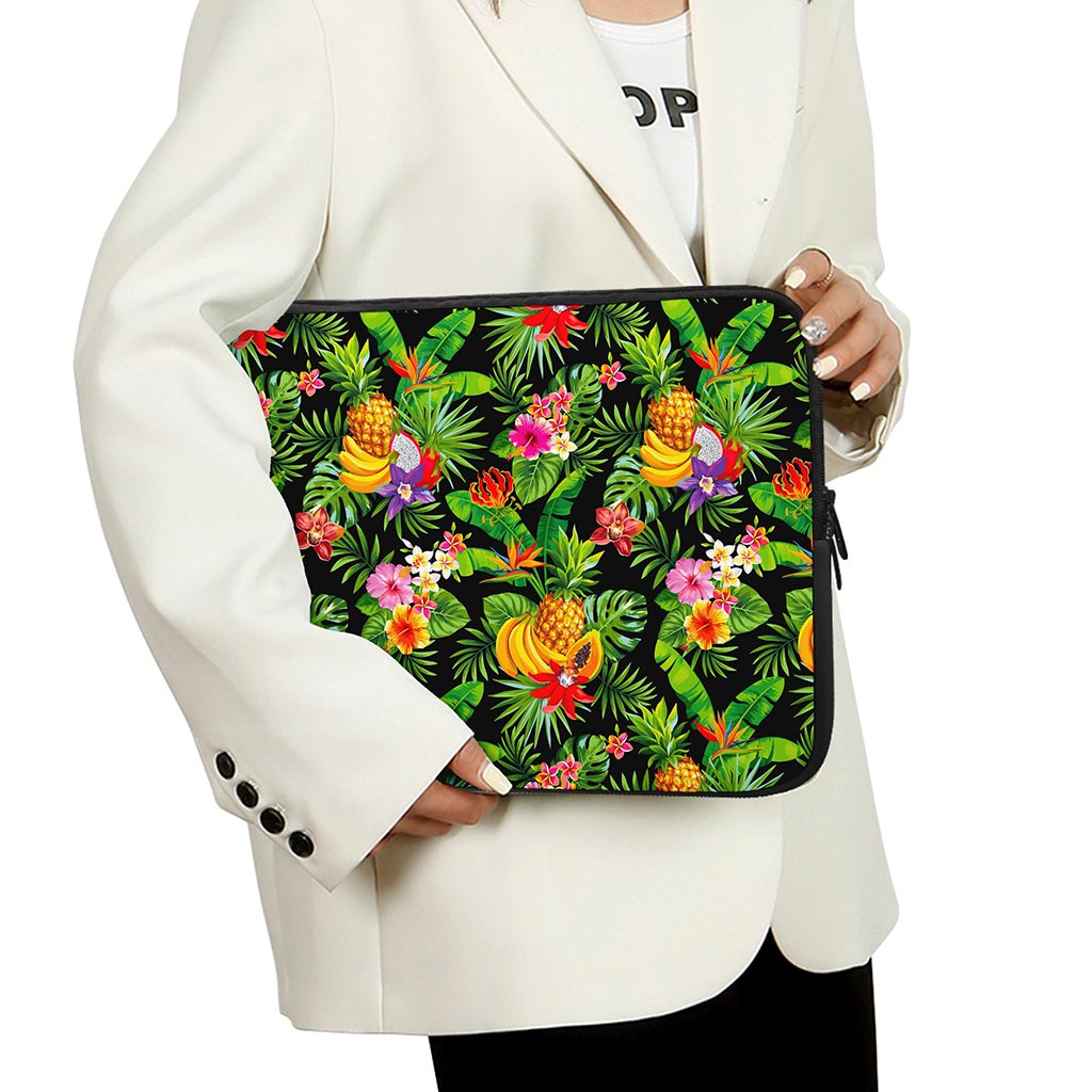 Tropical Hawaiian Fruits Pattern Print Laptop Sleeve