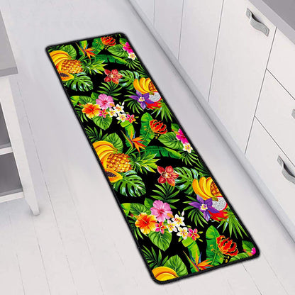 Tropical Hawaiian Fruits Pattern Print Long Kitchen Mat