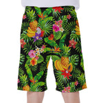 Tropical Hawaiian Fruits Pattern Print Men's Beach Shorts