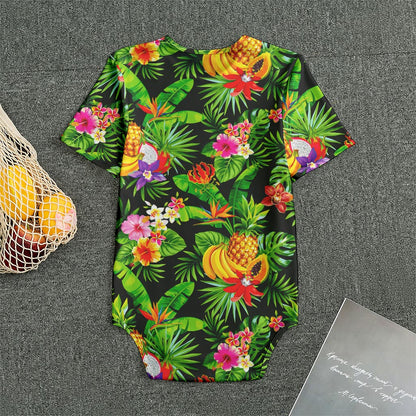 Tropical Hawaiian Fruits Pattern Print Men's Bodysuit