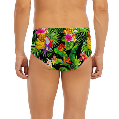 Tropical Hawaiian Fruits Pattern Print Men's Briefs
