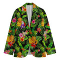 Tropical Hawaiian Fruits Pattern Print Men's Cotton Blazer