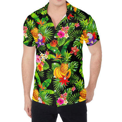 Tropical Hawaiian Fruits Pattern Print Men's Shirt
