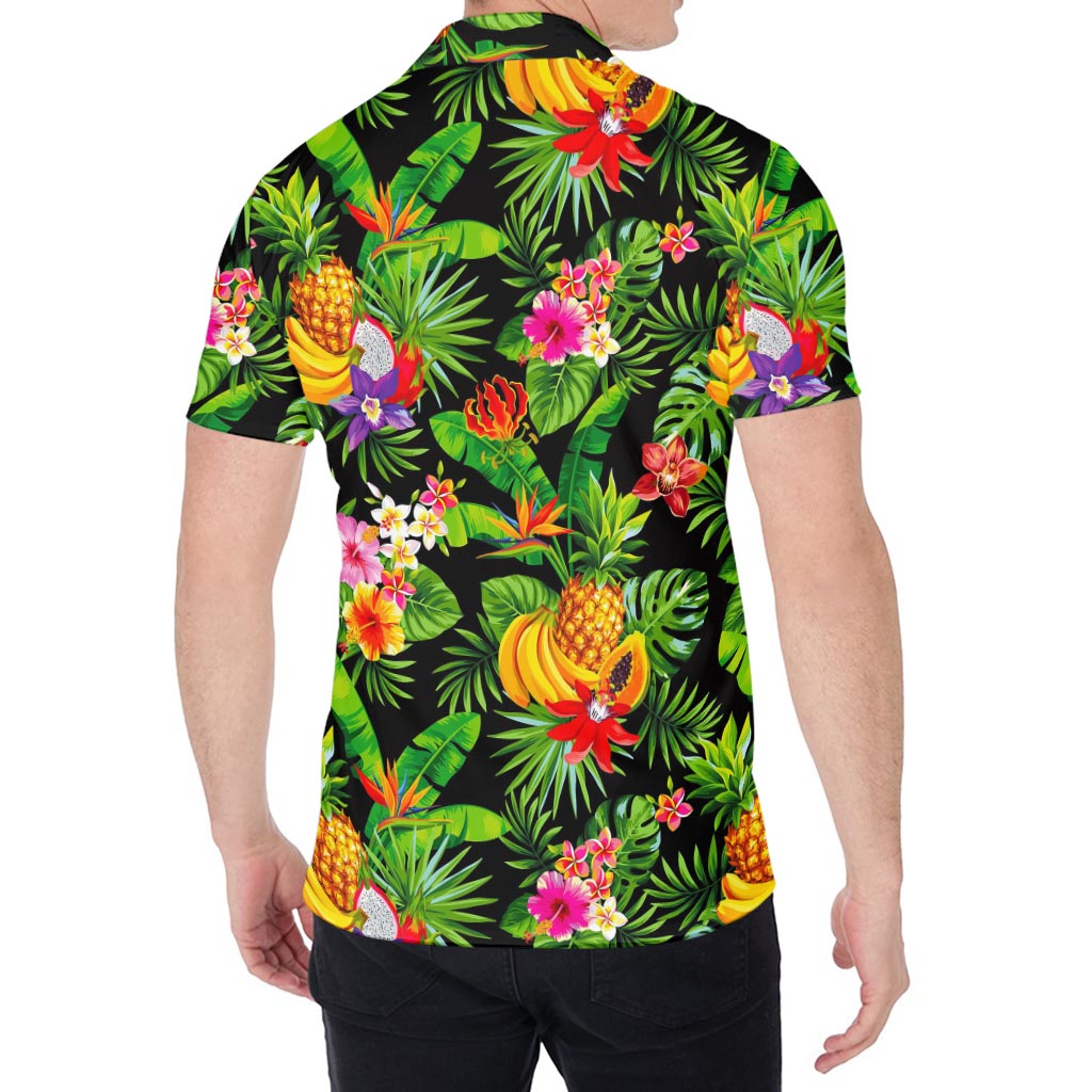 Tropical Hawaiian Fruits Pattern Print Men's Shirt