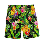 Tropical Hawaiian Fruits Pattern Print Men's Sports Shorts