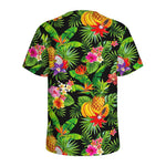 Tropical Hawaiian Fruits Pattern Print Men's Sports T-Shirt