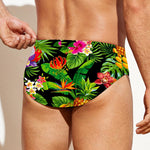 Tropical Hawaiian Fruits Pattern Print Men's Swim Briefs
