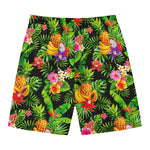 Tropical Hawaiian Fruits Pattern Print Men's Swim Trunks