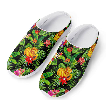 Tropical Hawaiian Fruits Pattern Print Mesh Casual Shoes