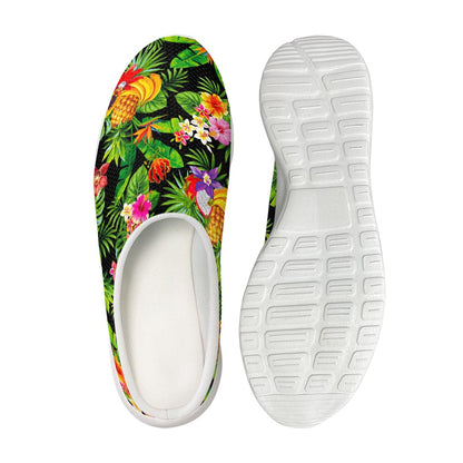 Tropical Hawaiian Fruits Pattern Print Mesh Casual Shoes