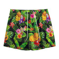 Tropical Hawaiian Fruits Pattern Print Mesh Shorts