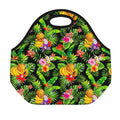 Tropical Hawaiian Fruits Pattern Print Neoprene Lunch Bag
