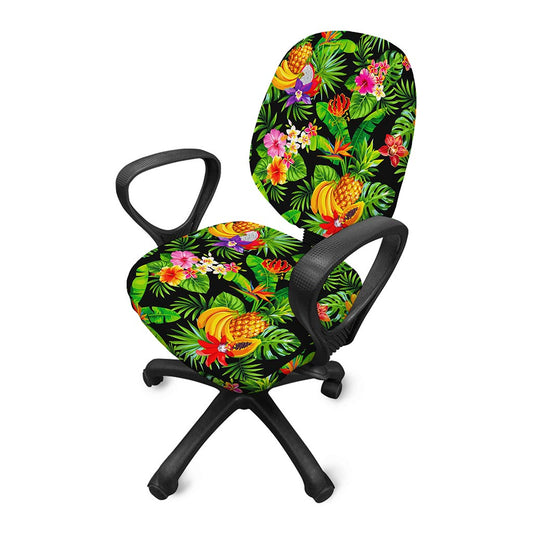 Tropical Hawaiian Fruits Pattern Print Office Chair Cover